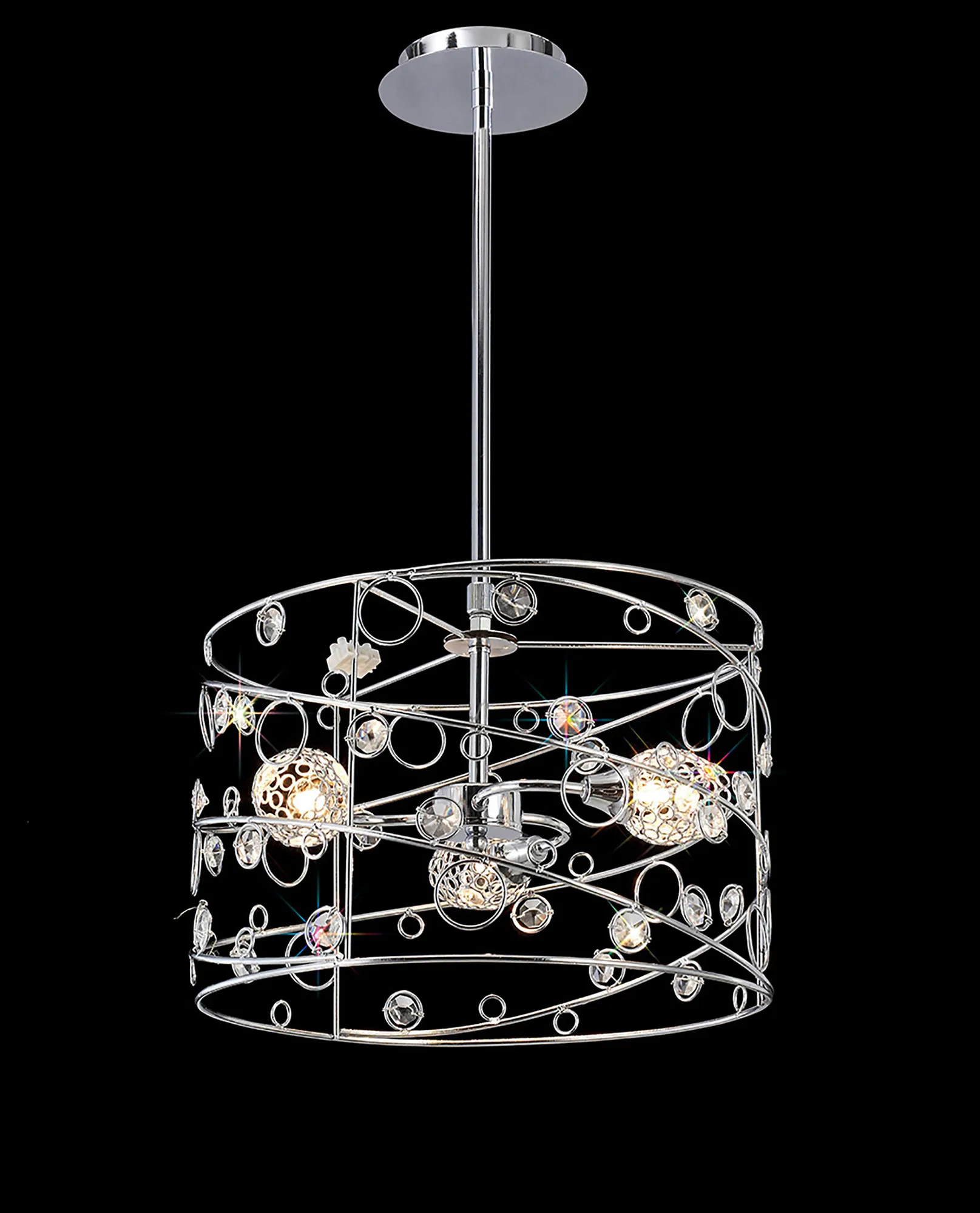 IL30039  Sorrento Crystal Pendant 3 Light